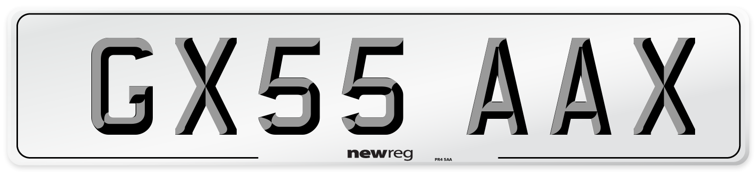 GX55 AAX Number Plate from New Reg